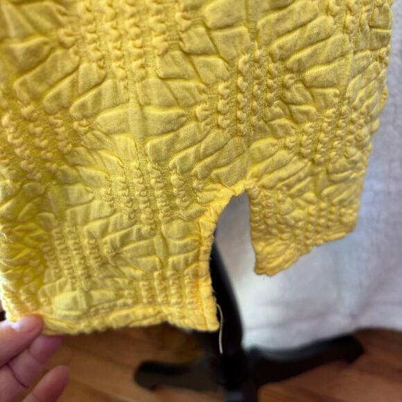 Wild Fable Yellow Halter Knee Length Dress with side slit built in bra Size M - Picture 3 of 10